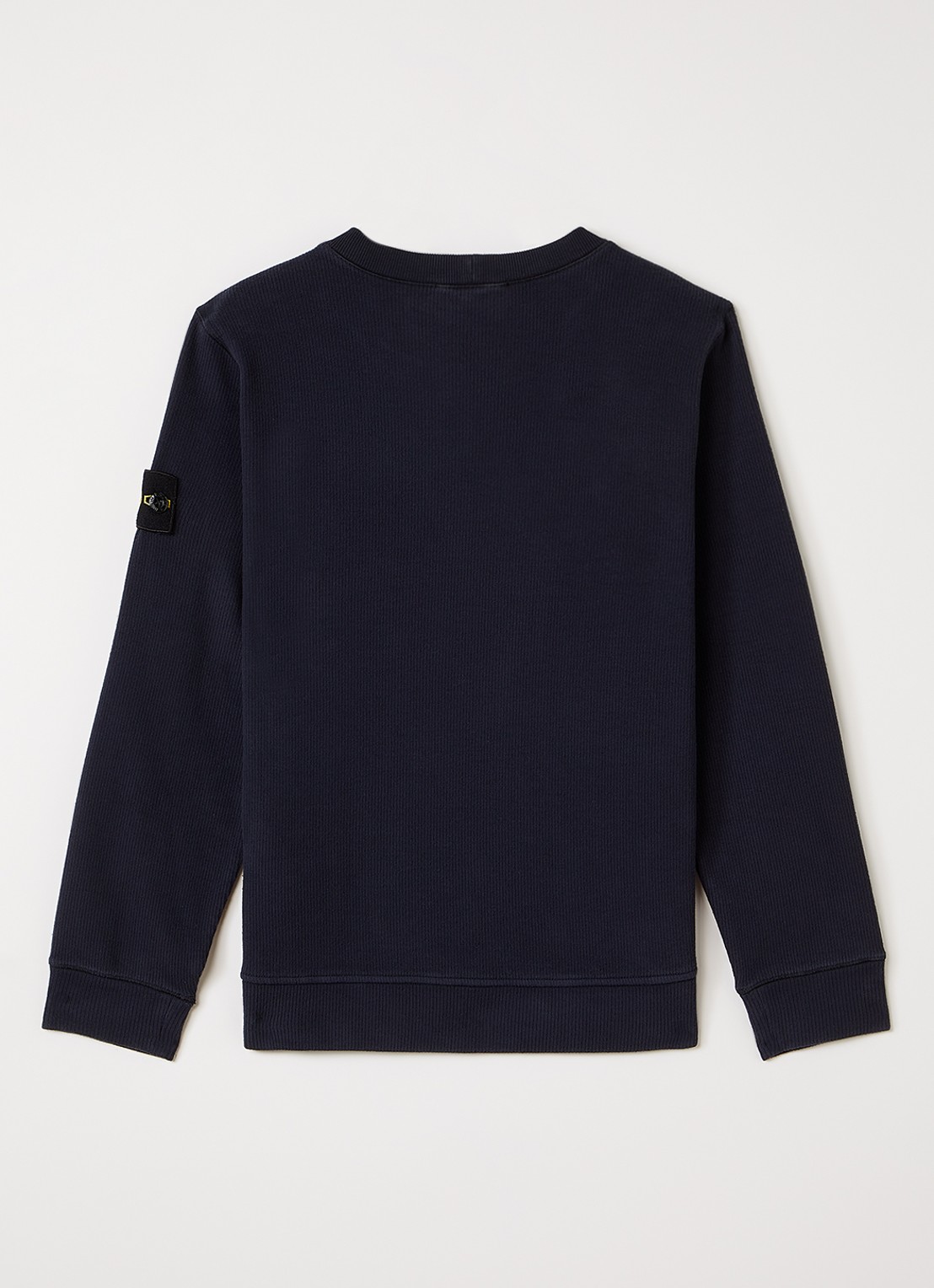 Stone Island 00010 sweater met logo - voorkant 3 donkerblauw