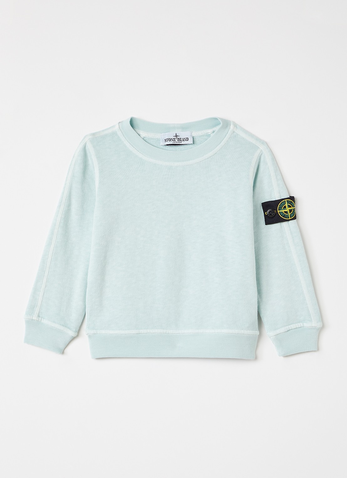 Stone Island 00012 sweater met logo - voorkant mint