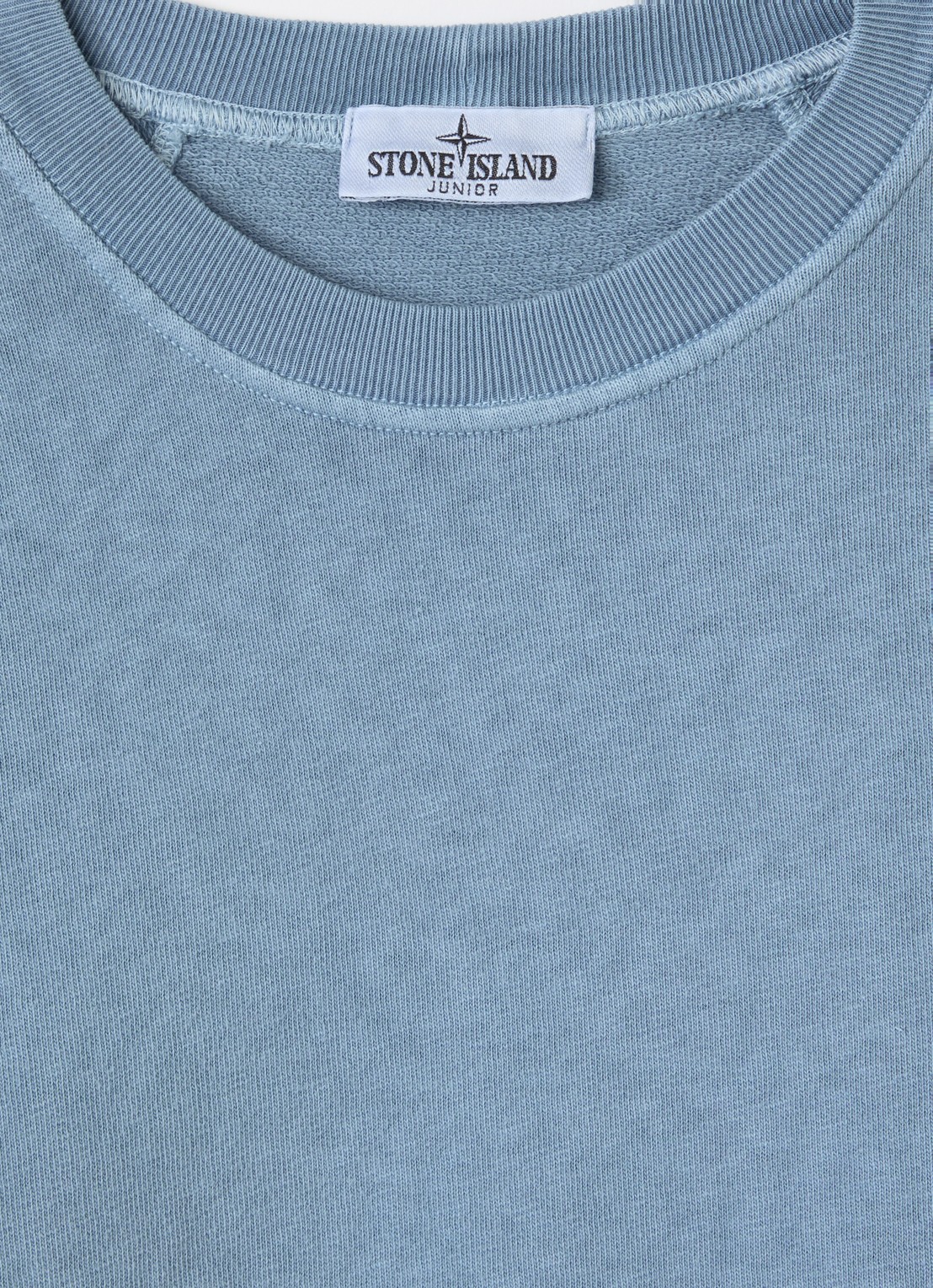 Stone Island 00012 sweater met logo - detail 3 staalblauw