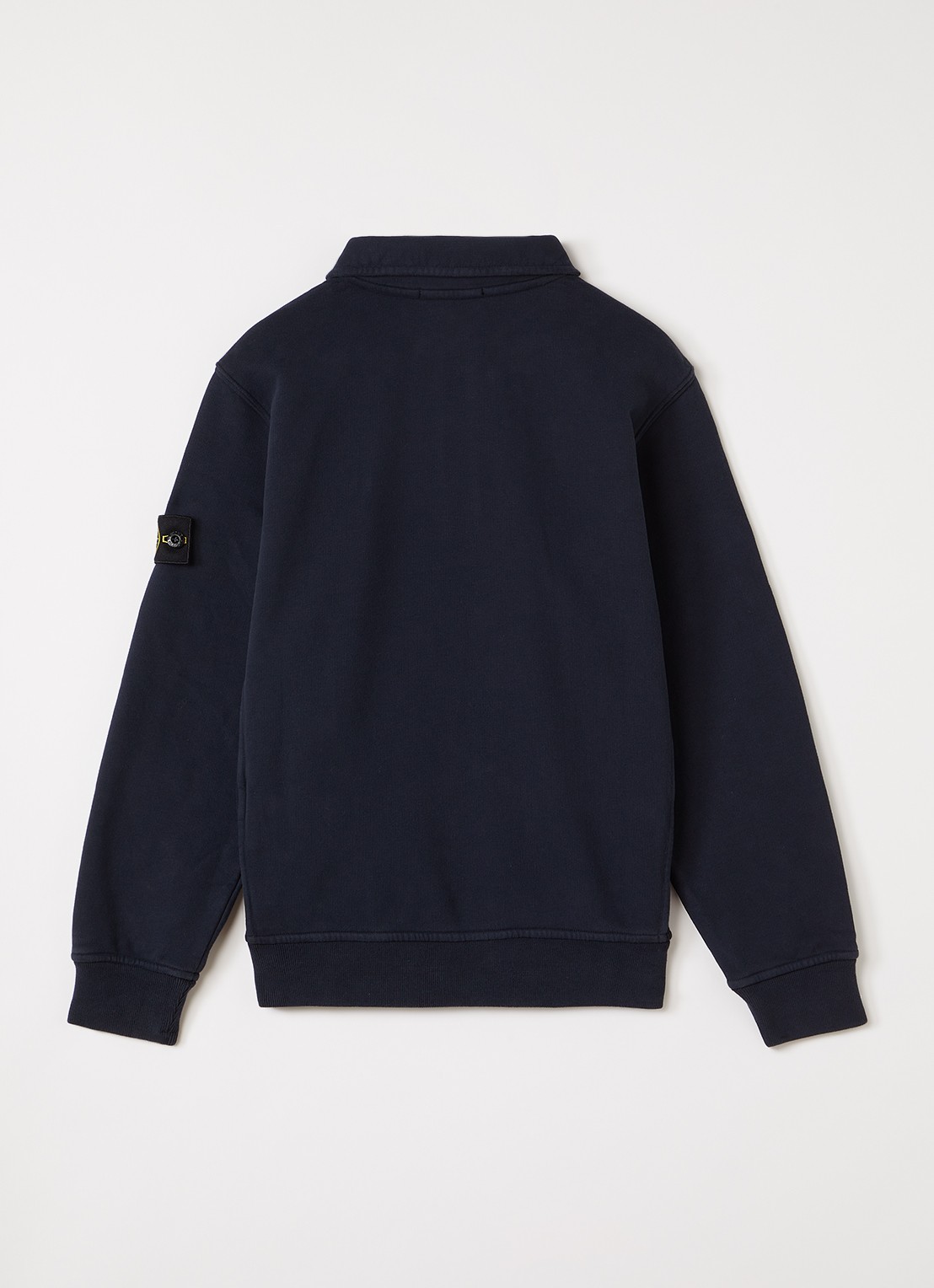 Stone Island 00012 sweater met logo - voorkant 2 donkerblauw