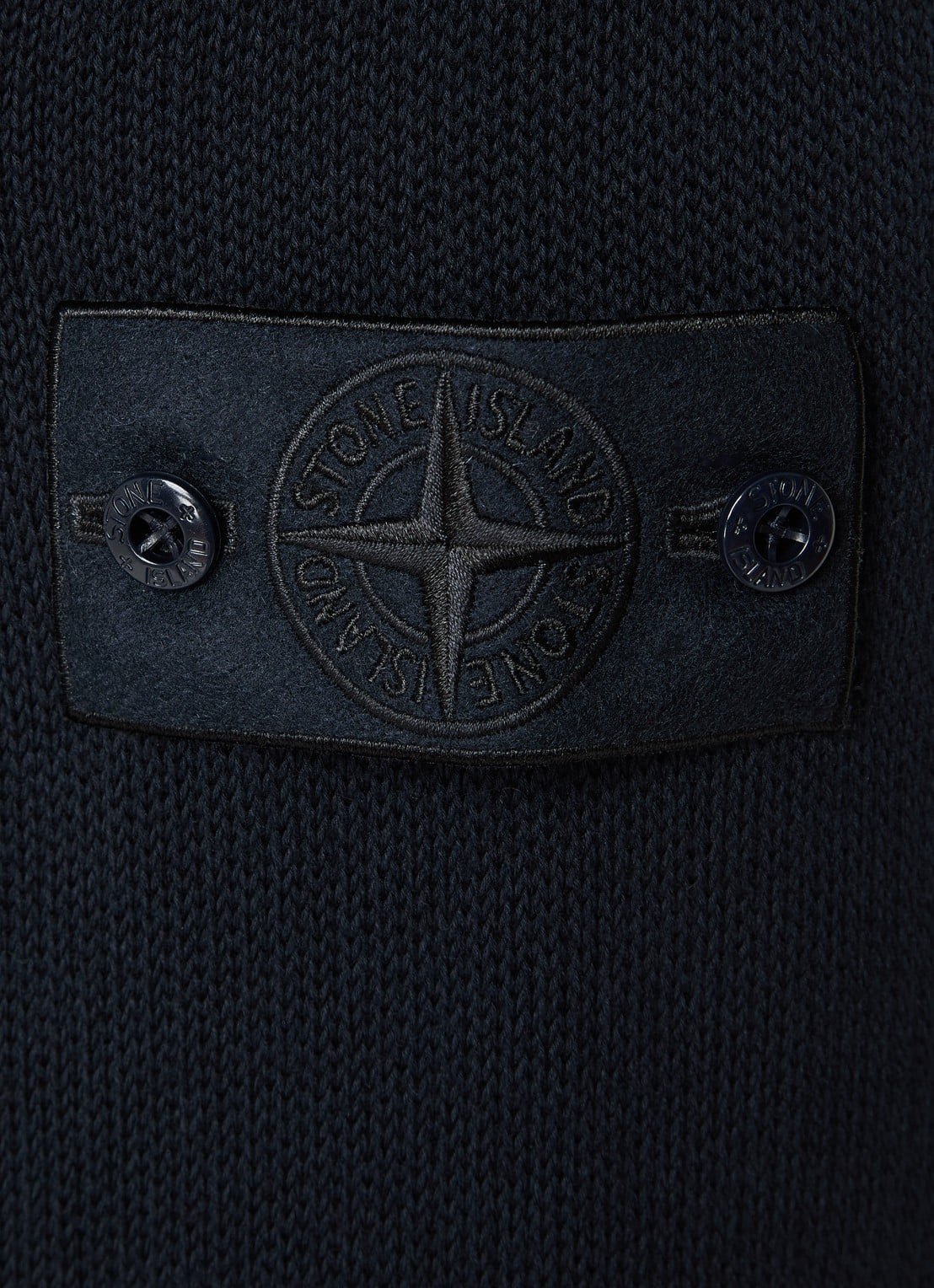 Stone Island 00063 fijngebreide trui in kasjmierblend met logo - detail 4 donkerblauw