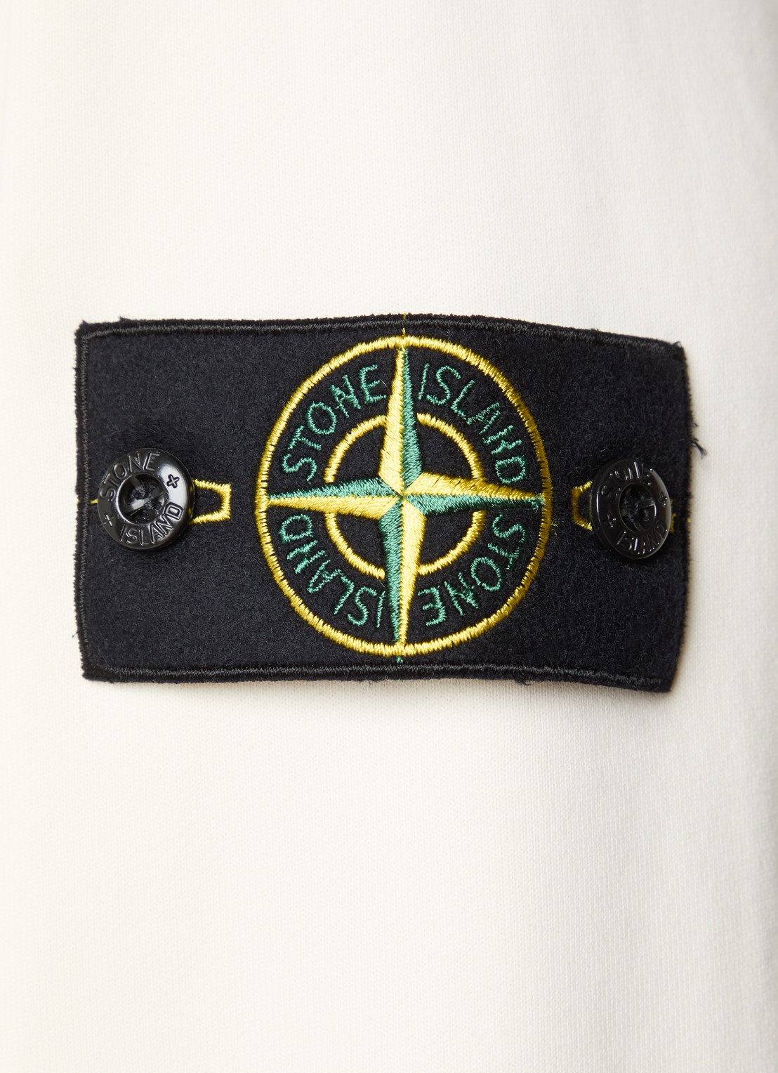 Stone Island 08514 Felpa sweatvest met logo - detail 2 creme