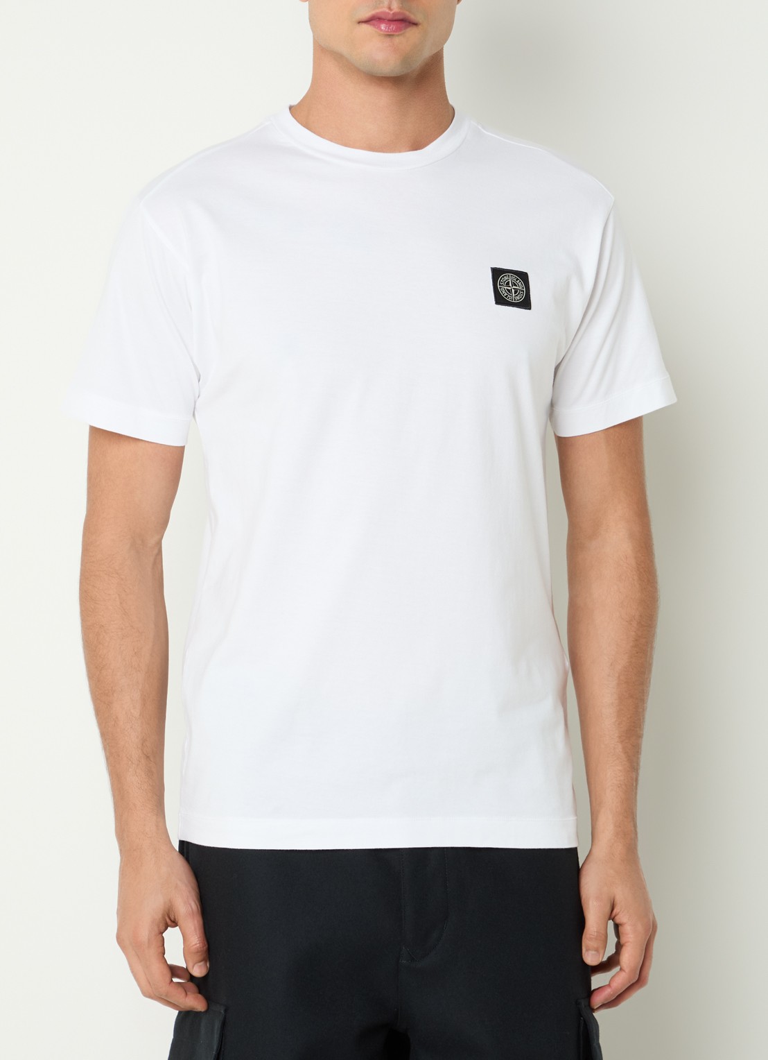 Stone Island 11002 T-shirt met logo - detail 2 wit