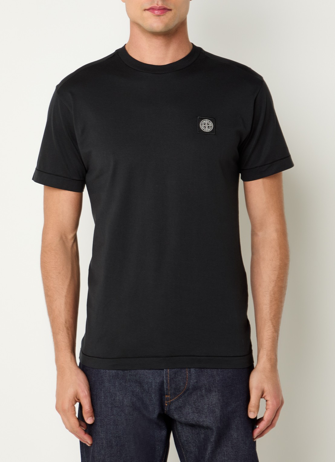 Stone Island 11002 T-shirt met logo - detail 4 zwart