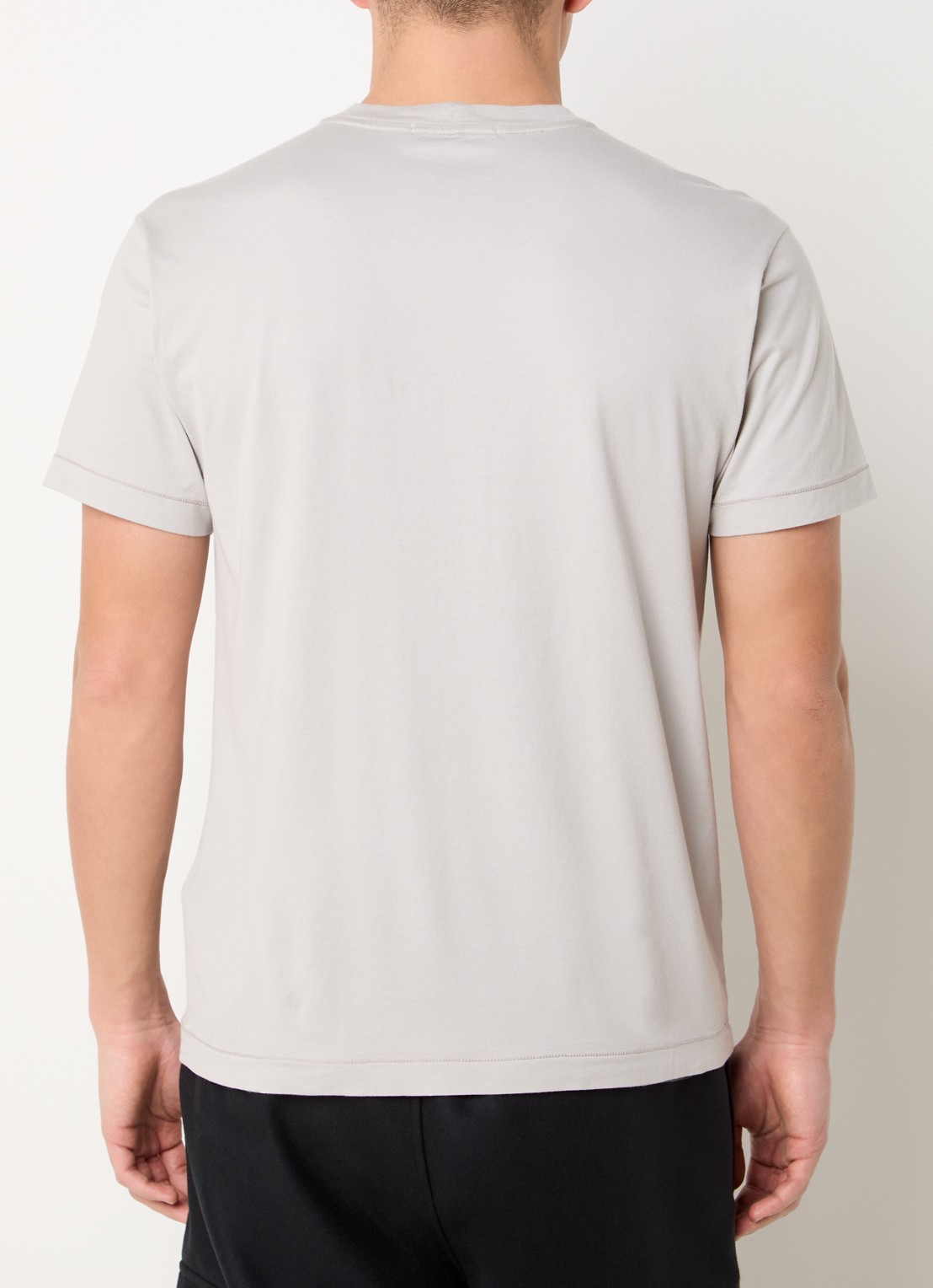 Stone Island 11002 T-shirt met logo - achterkant 3 grijs