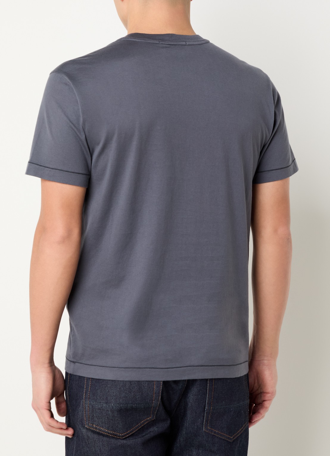 Stone Island 11002 T-shirt met logo - achterkant 3 paars