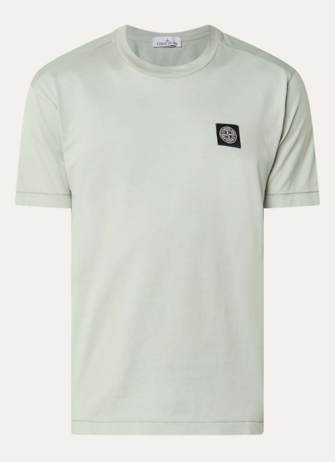 Stone Island 11002 T-shirt met logo - voorkant lichtgroen