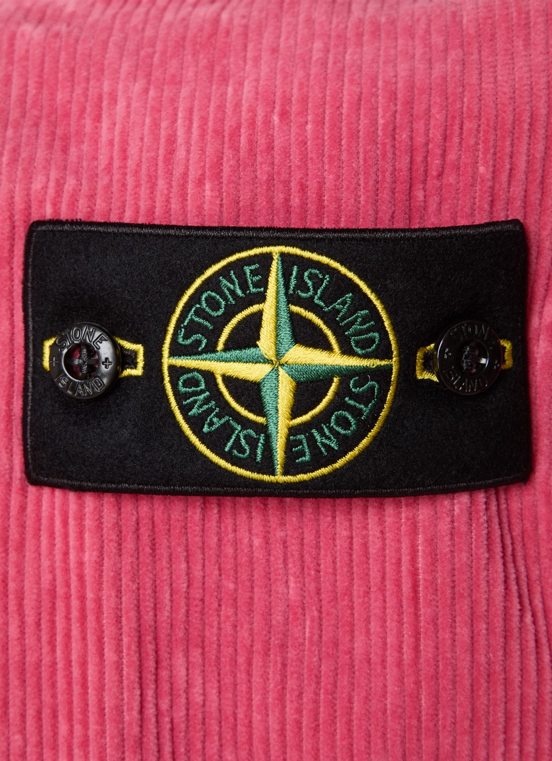 Stone Island 1200016 Regular fit overshirt van corduroy met borstzak - detail 2 roze