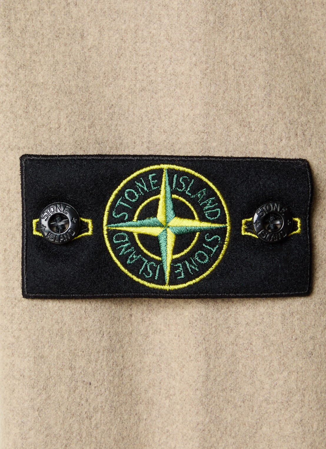 Stone Island 1200033 Overshirt in wolblend met borstzak - detail 5 beige