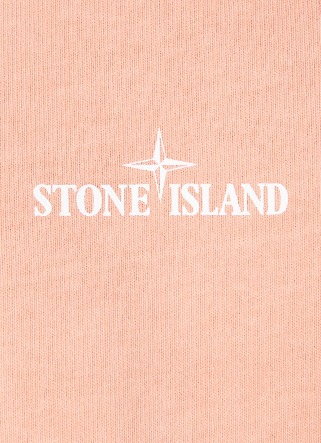 Stone Island 209T2 Closed fijngebreid T-shirt met logo - detail 5 perzikroze