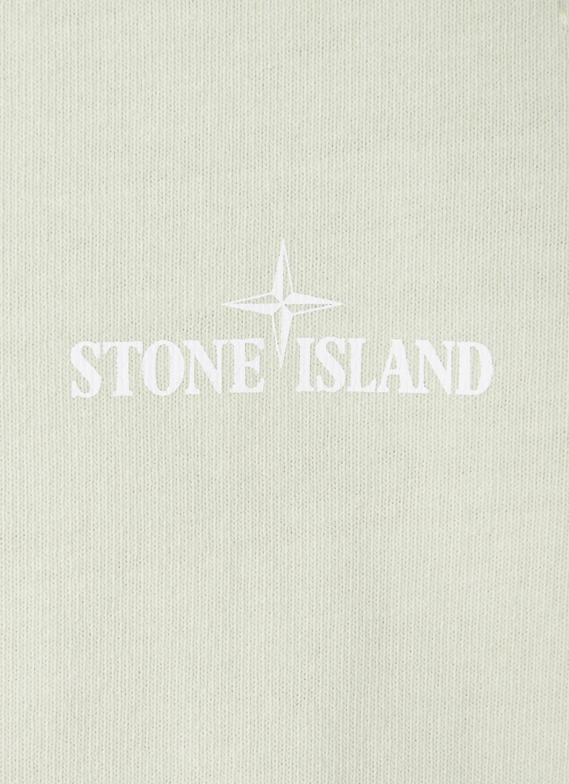 Stone Island 209T2 Closed fijngebreid T-shirt met logo - detail 2 lindegroen