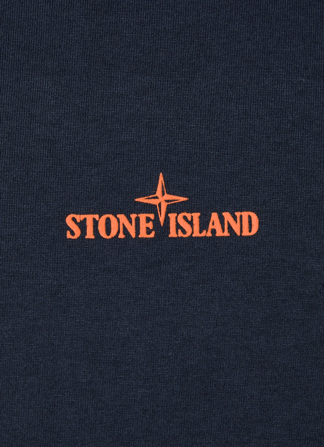 Stone Island 2100001 T-shirt met logo- en backprint - detail 2 donkerblauw
