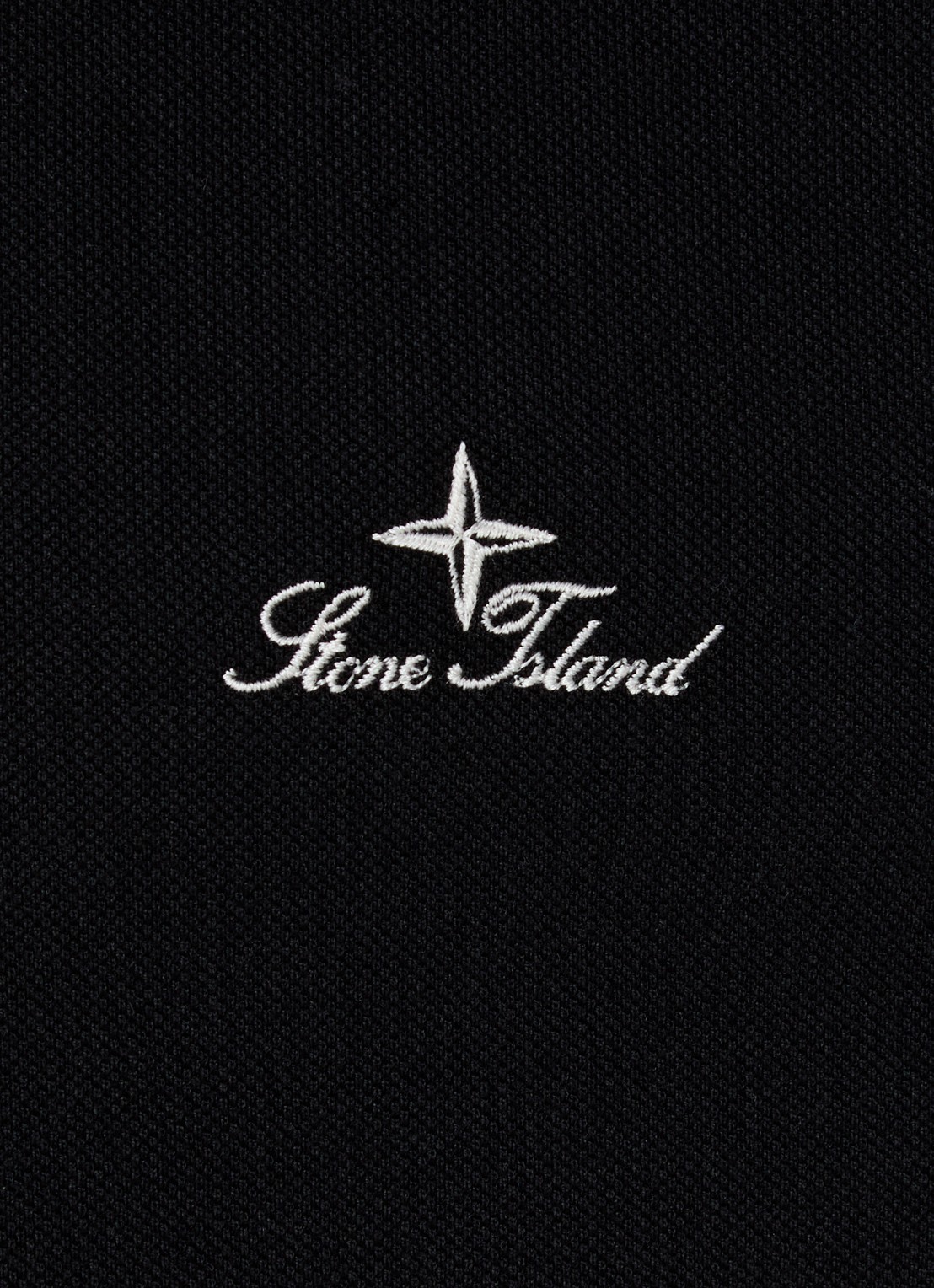 Stone Island 2200002 Regular fit polo met logoborduring - detail 4 zwart