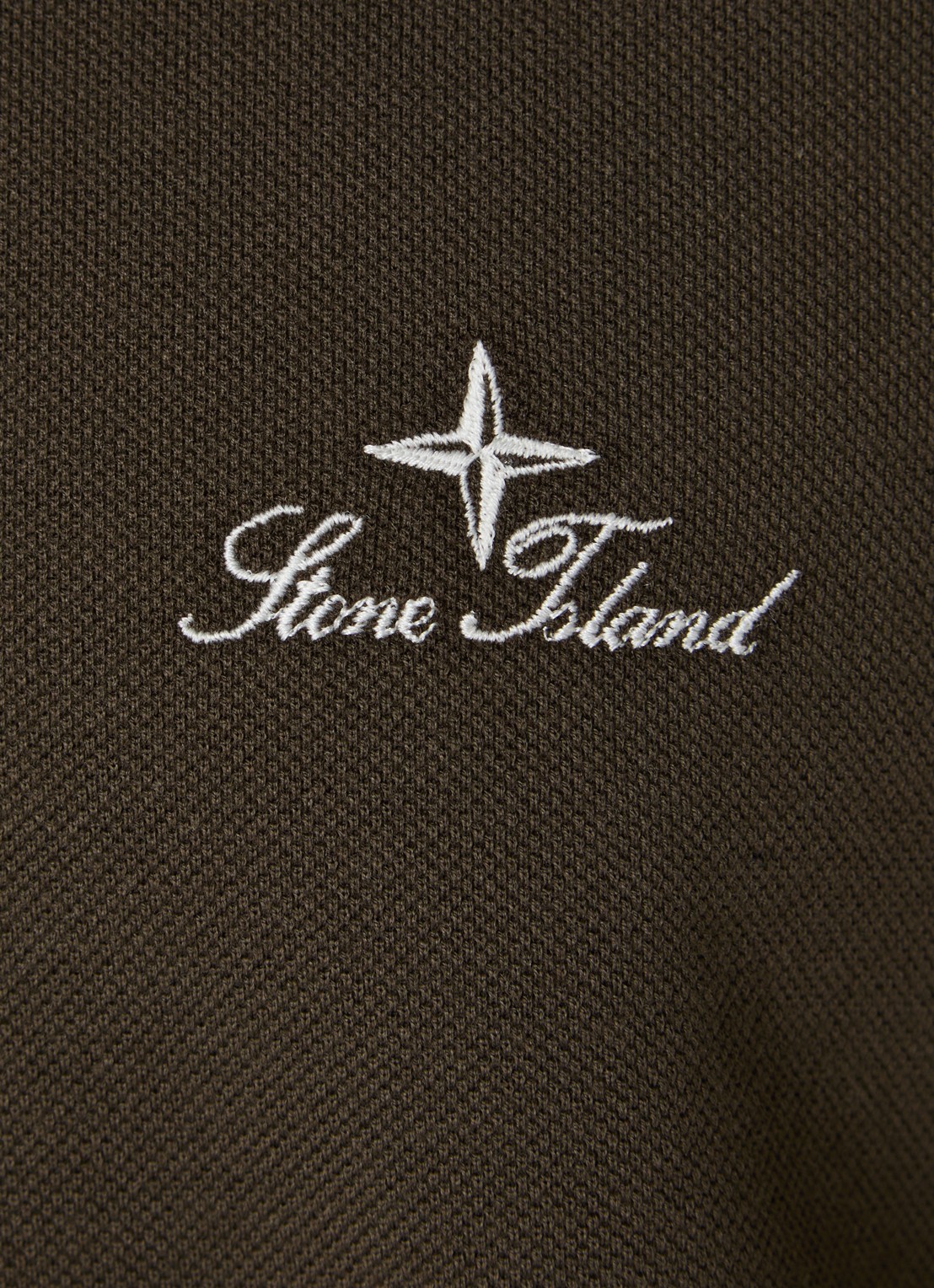Stone Island 2200002 Regular fit polo met logoborduring - detail 2 mosgroen