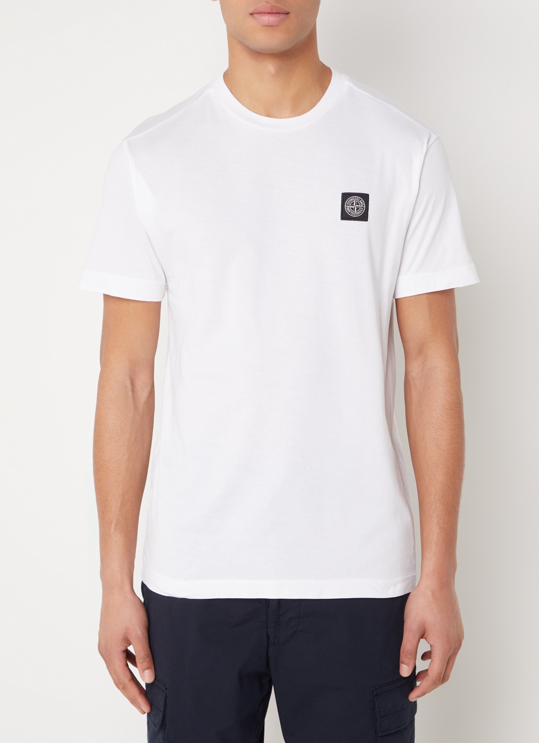 Stone Island 24113 T-shirt met logo - detail 4 wit