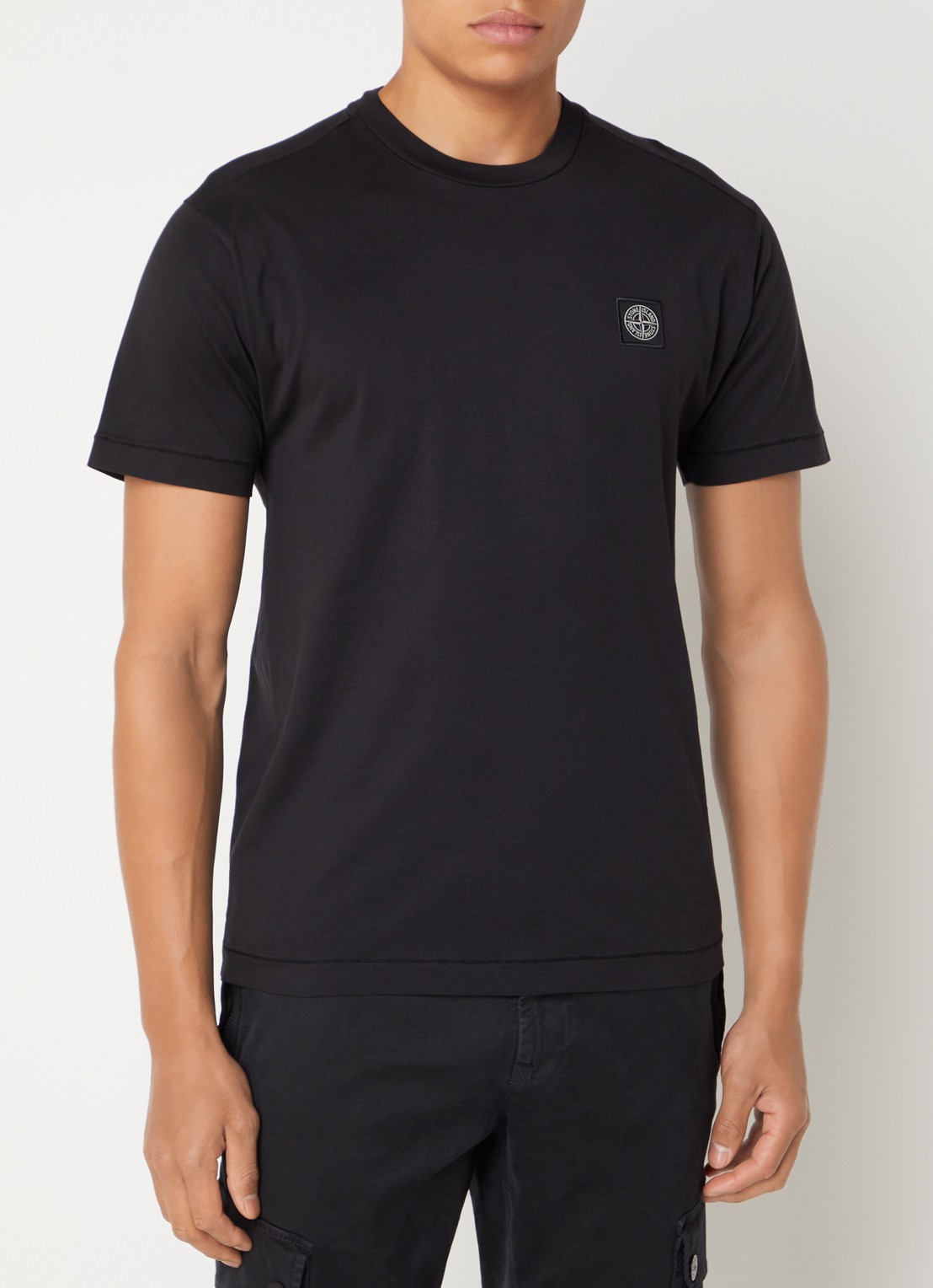 Stone Island 24113 T-shirt met logo - detail 4 zwart