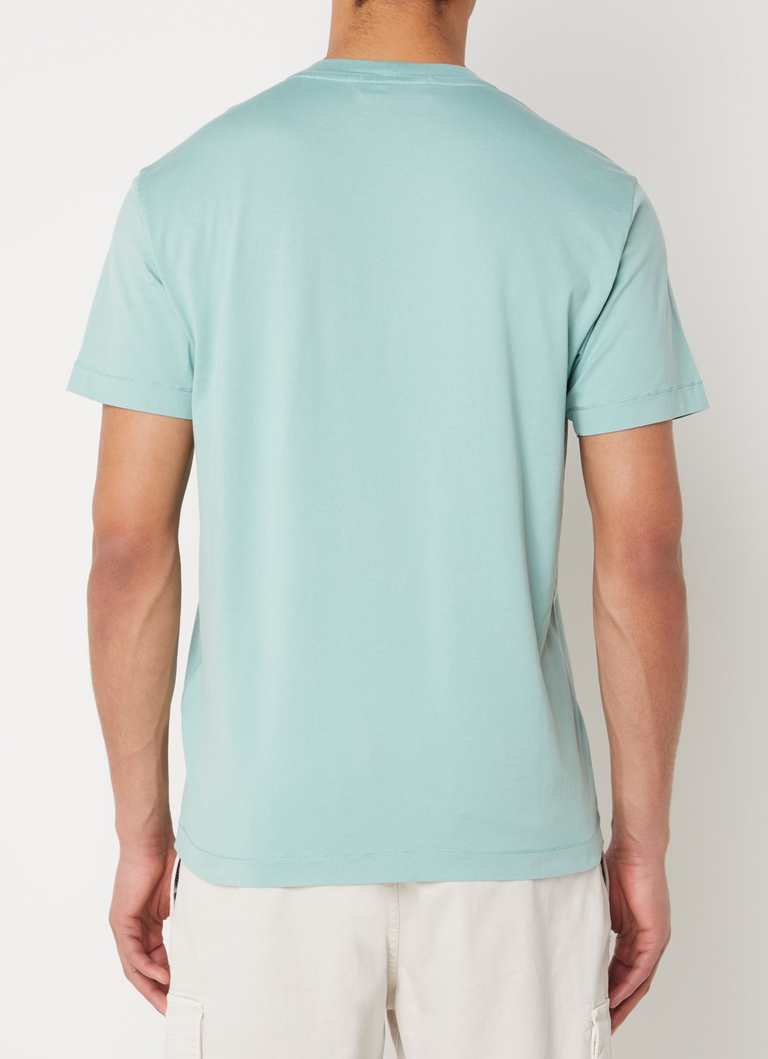 Stone Island 24113 T-shirt met logo - achterkant mint