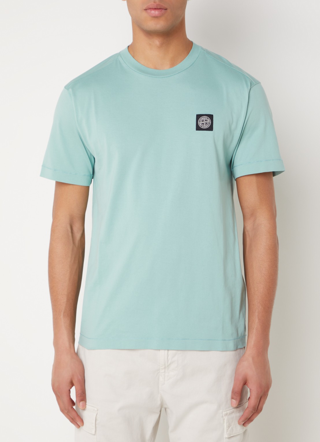 Stone Island 24113 T-shirt met logo - detail 4 mint