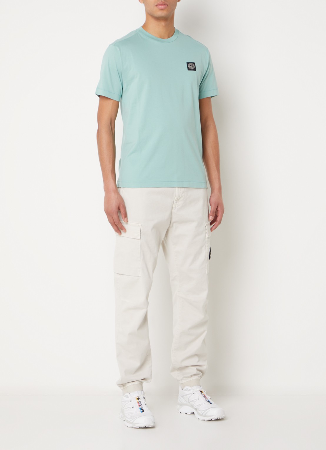 Stone Island 24113 T-shirt met logo - voorkant 3 mint