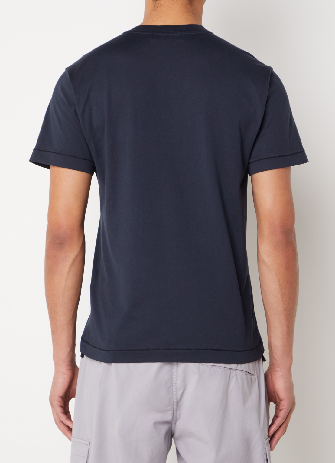 Stone Island 24113 T-shirt met logo - achterkant 5 donkerblauw