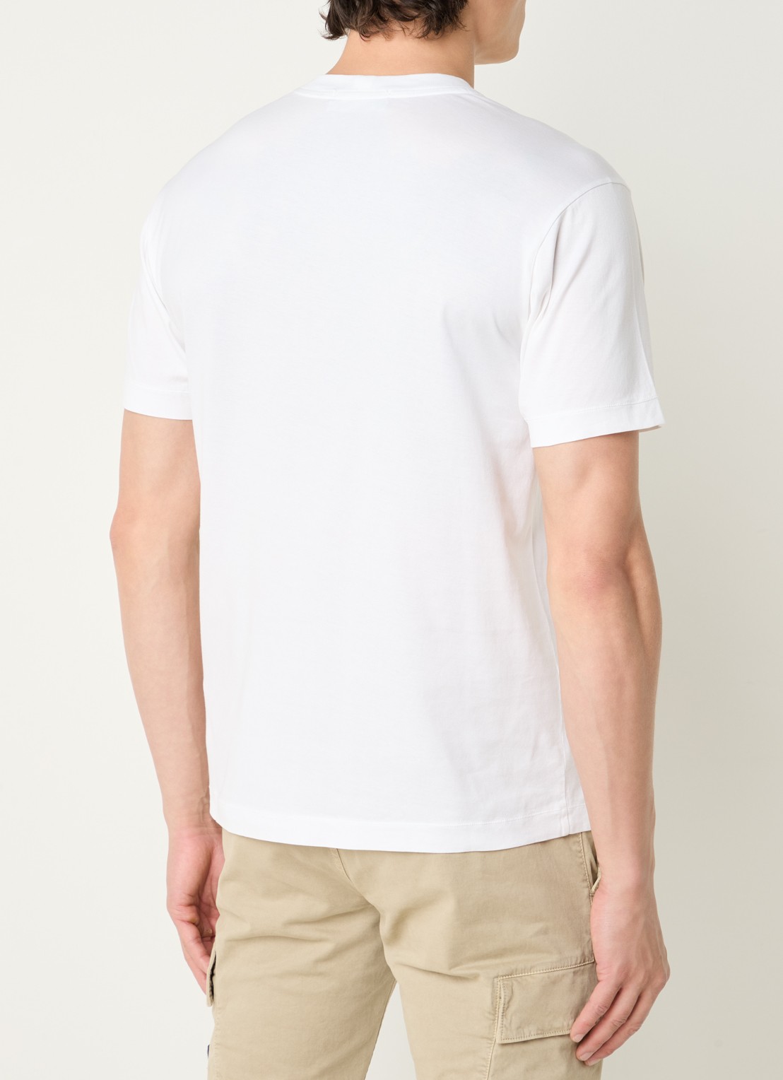 Stone Island 24113 T-shirt met logo - achterkant 5 wit