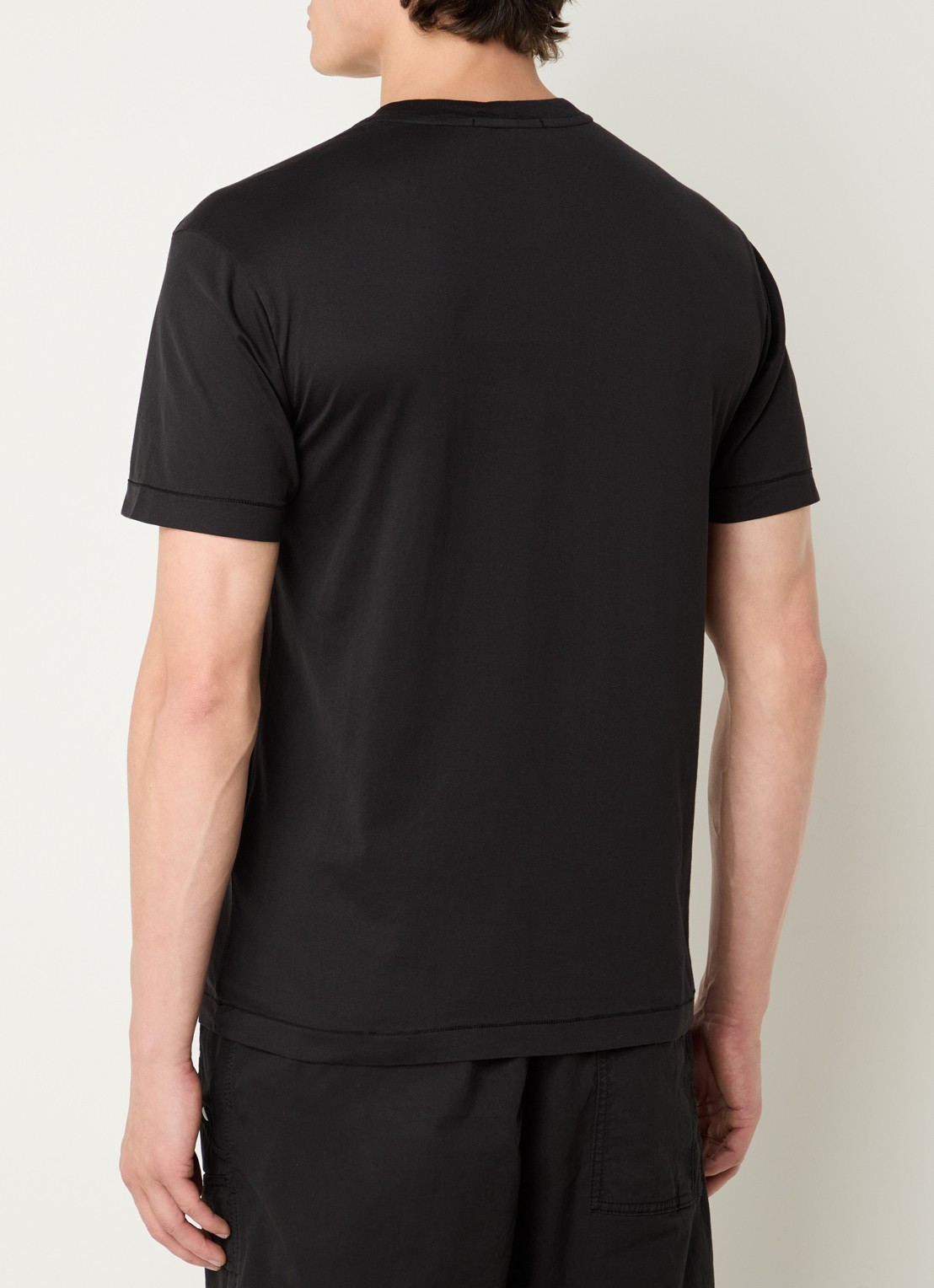Stone Island 24113 T-shirt met logo - achterkant zwart