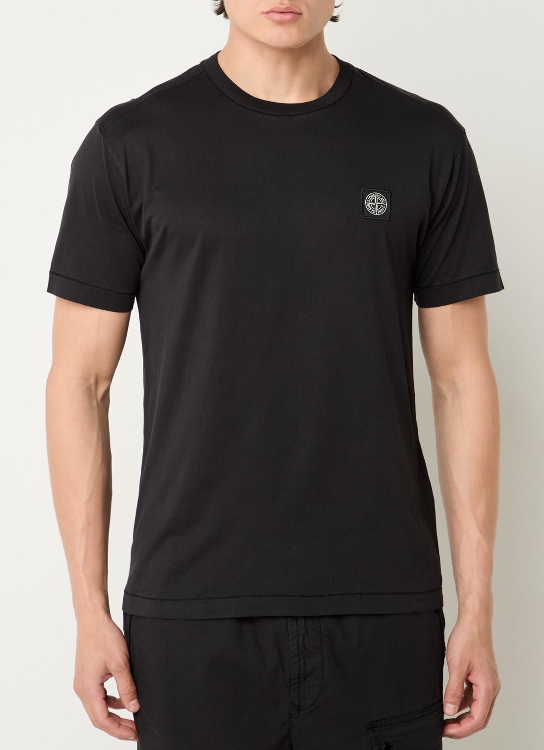 Stone Island 24113 T-shirt met logo - detail 2 zwart