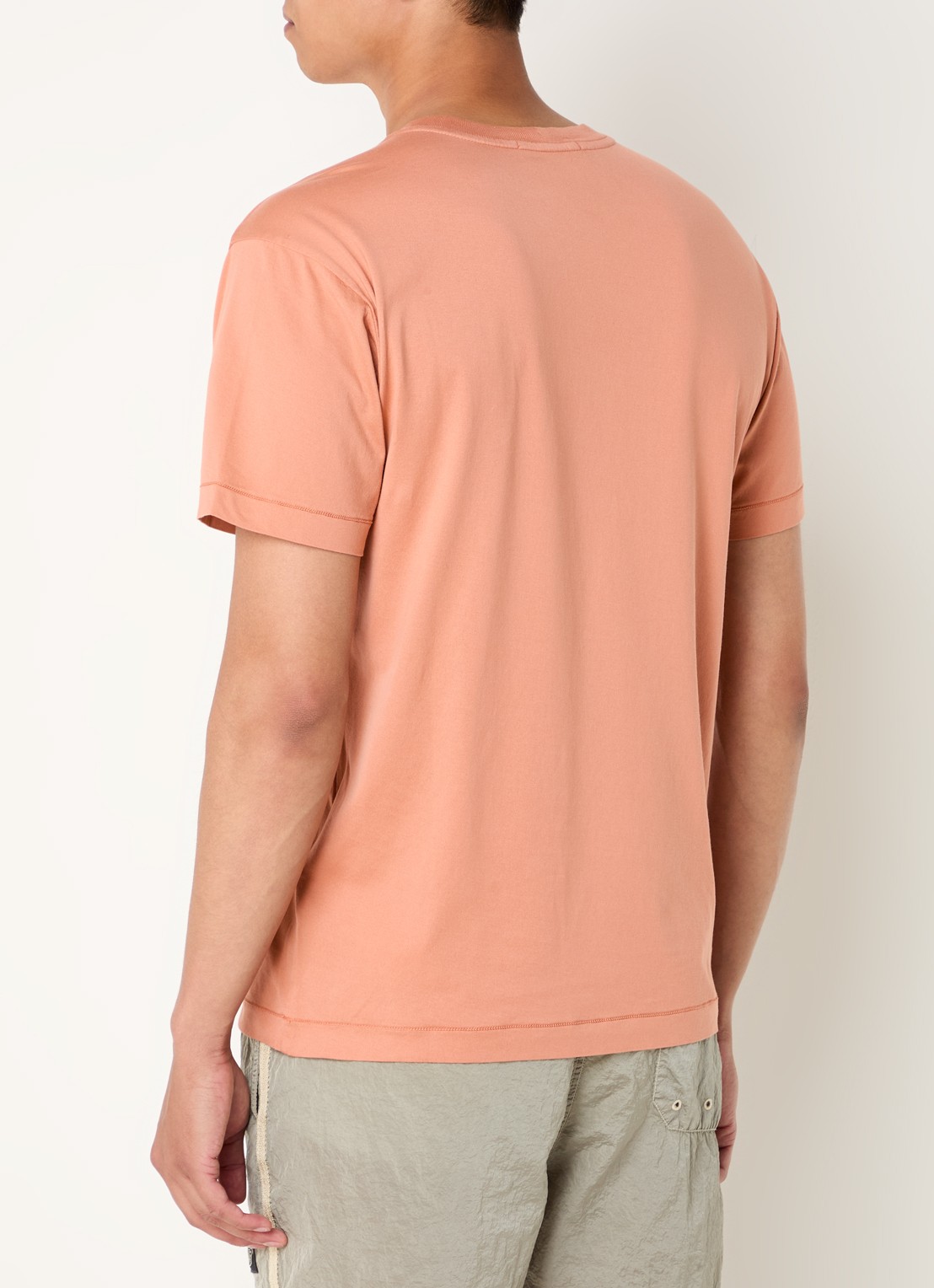 Stone Island 24113 T-shirt met logo - achterkant 5 abrikoos