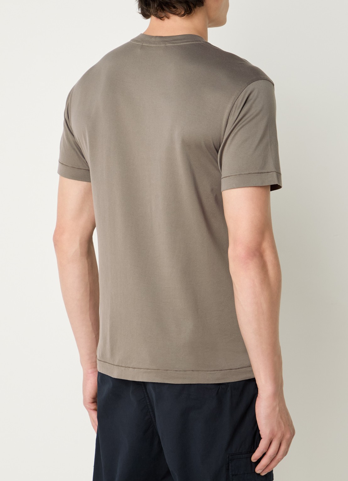 Stone Island 24113 T-shirt met logo - achterkant 5 zand