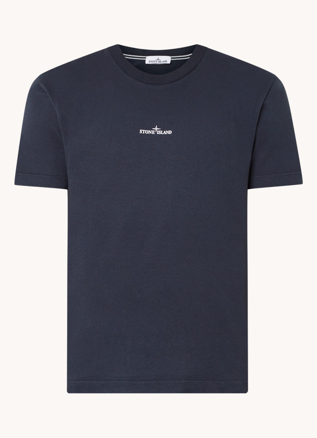 Stone Island 2NS82 T-shirt met logo- en backprint - voorkant 2 blauw