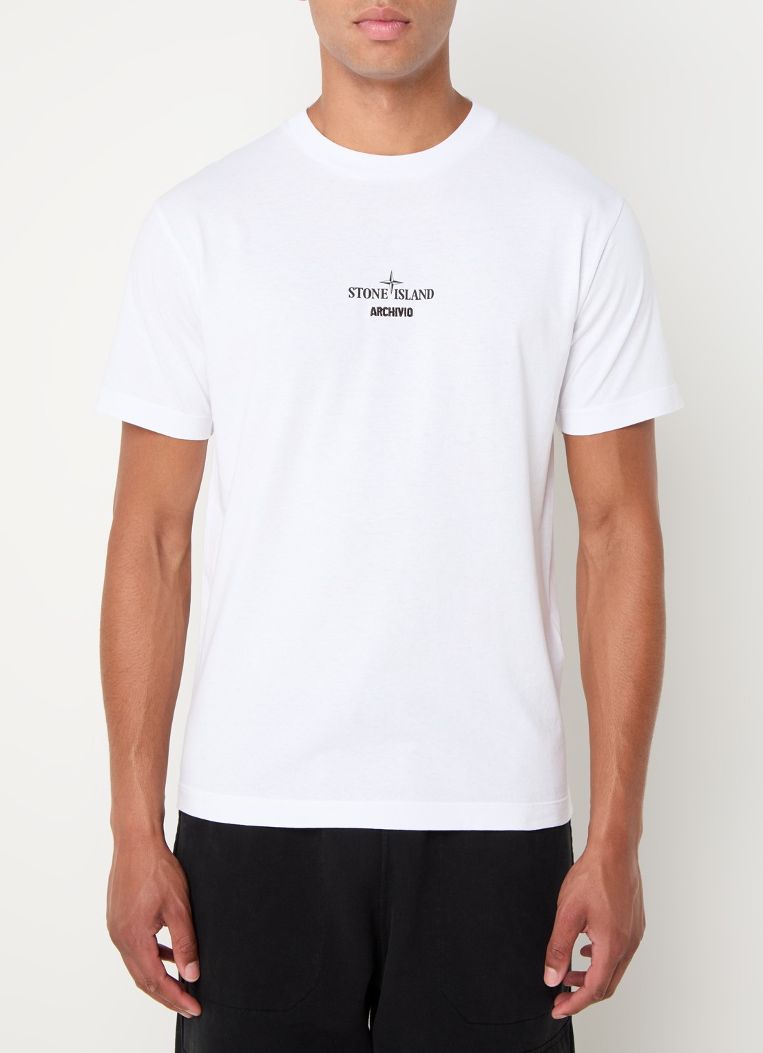 Stone Island 2NS91 T-shirt met logo- en backprint - achterkant 3 wit