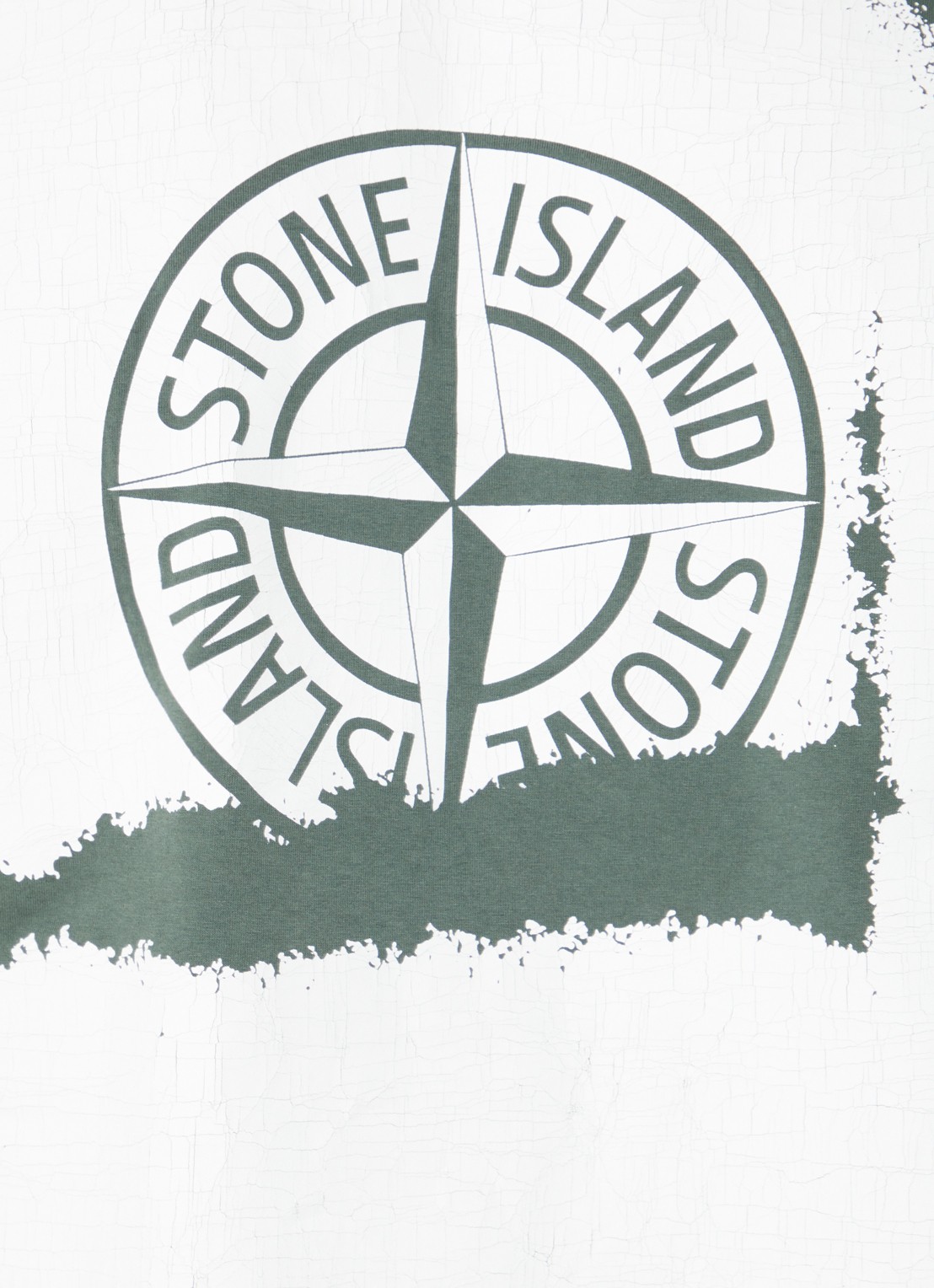 Stone Island 2RC89 T-shirt met logo- en backprint - detail 2 legergroen