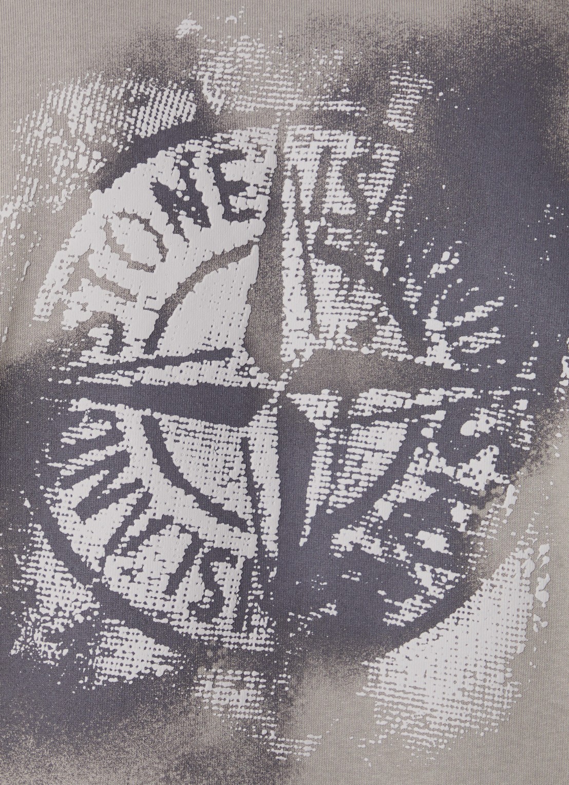 Stone Island 2RCE6 T-shirt met logo- en backprint - detail 2 lichtgrijs