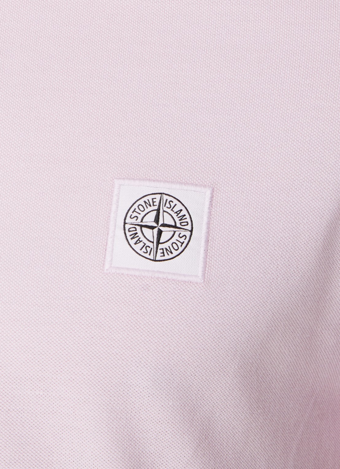 Stone Island 2SC67 slim fit polo van piqué katoen met logo - detail 5 oudroze
