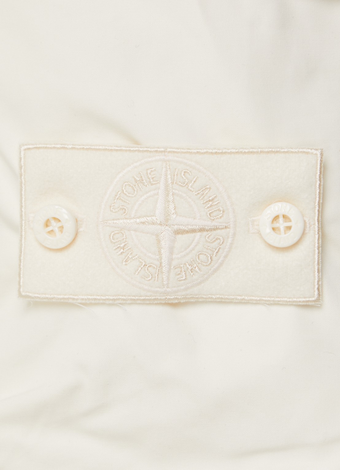 Stone Island 309F1 loose fit cargobroek met klepzakken en logo - detail 6 creme