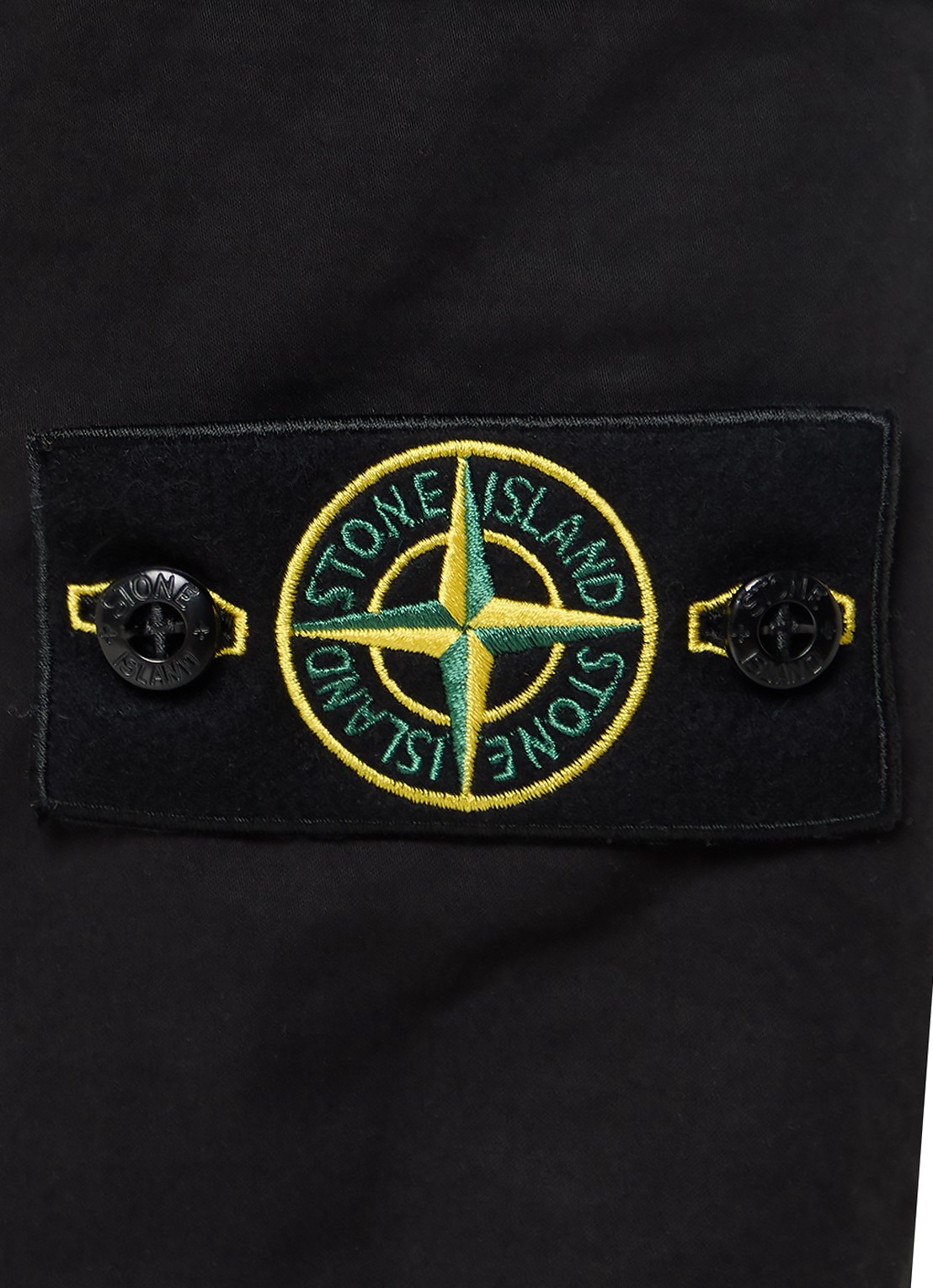 Stone Island 3100033 Slim fit cargobroek in wolblend met klepzakken - detail 3 zwart