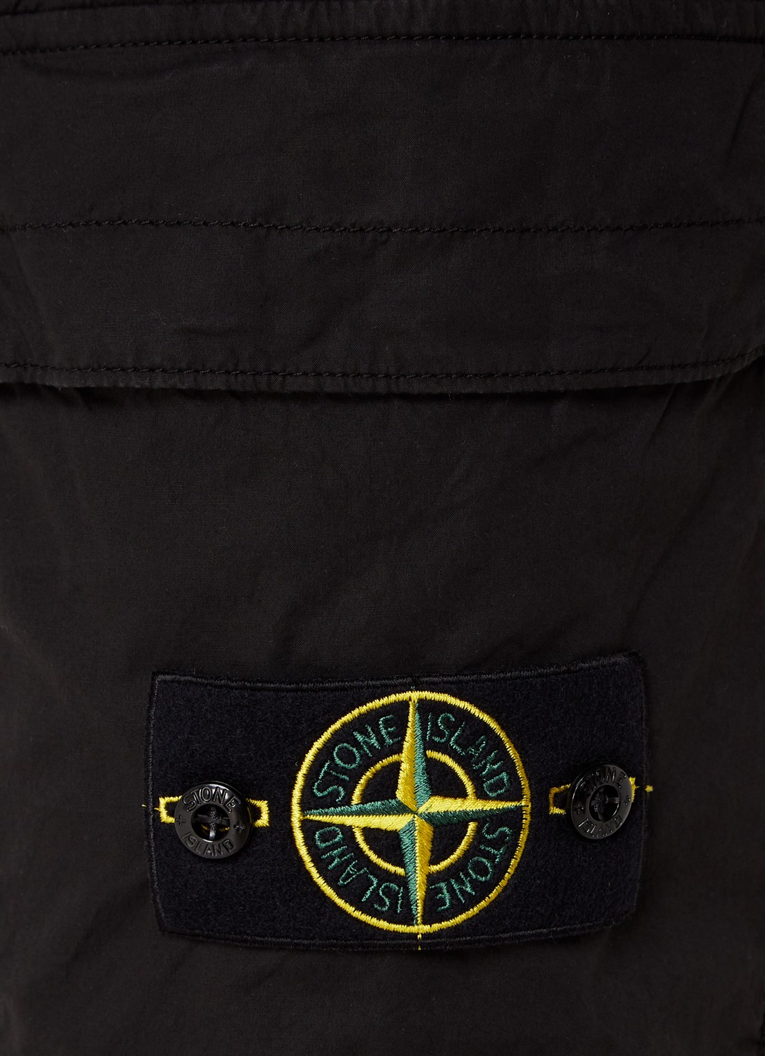 Stone Island 31303 tapered fit cropped cargobroek met steekzakken - detail 6 zwart