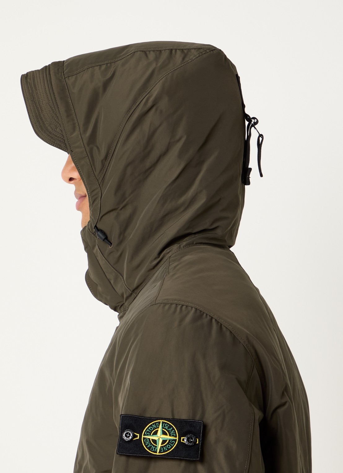 Stone Island 4100010 Gewatteerde parka met capuchon en steekzakken - detail 3 bronsgroen