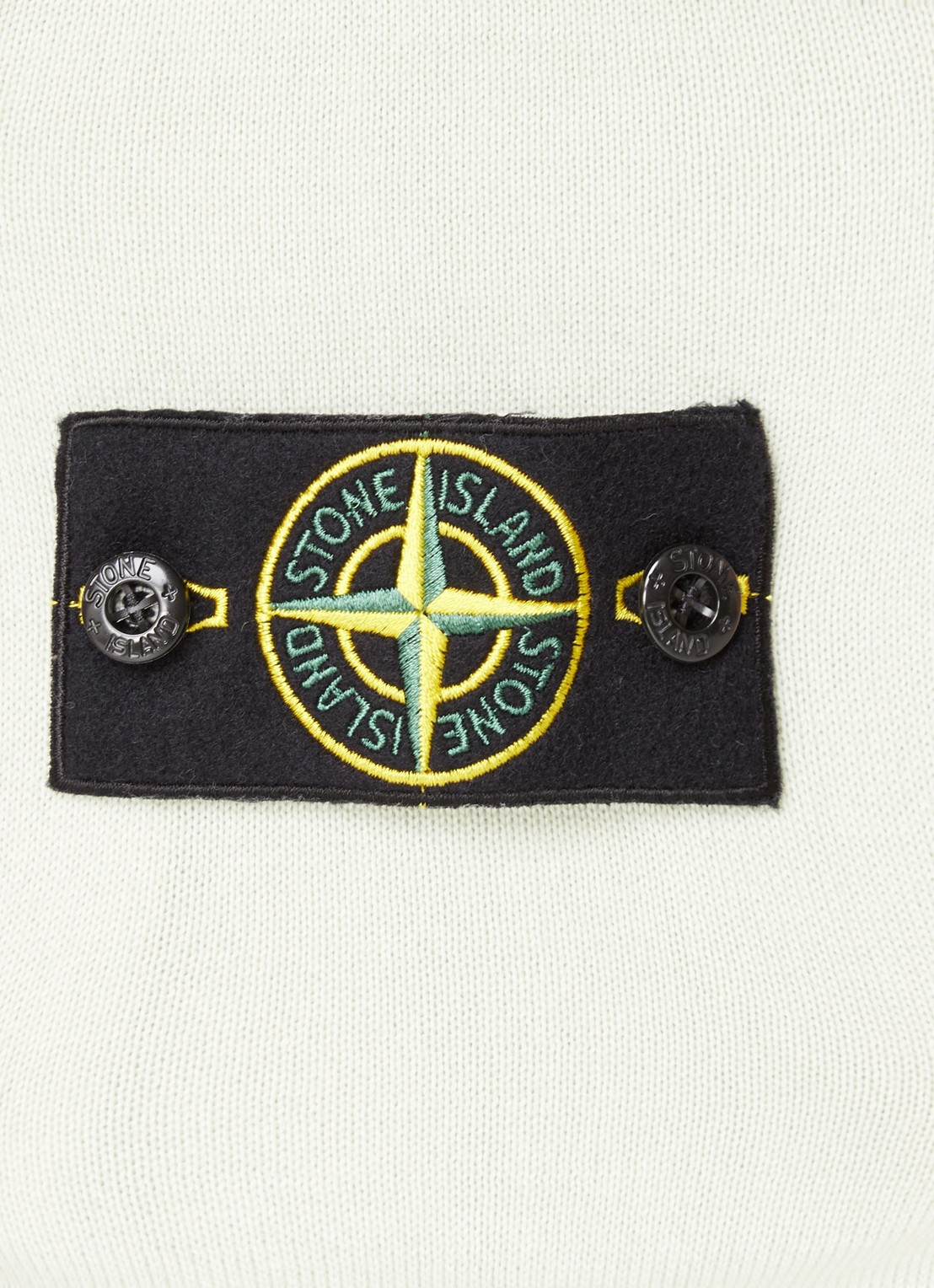 Stone Island 540B2 Fijngebreide trui met logo - detail 2 lichtgroen