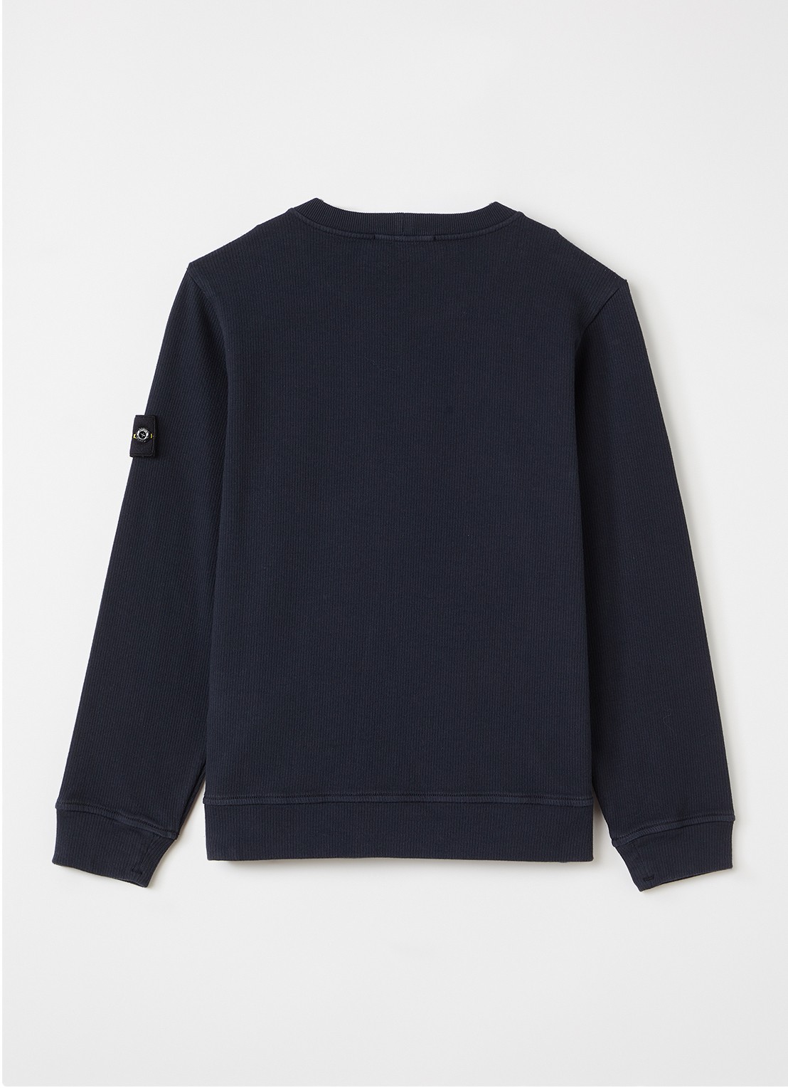 Stone Island 61000 sweater met ribstructuur - voorkant 2 donkerblauw