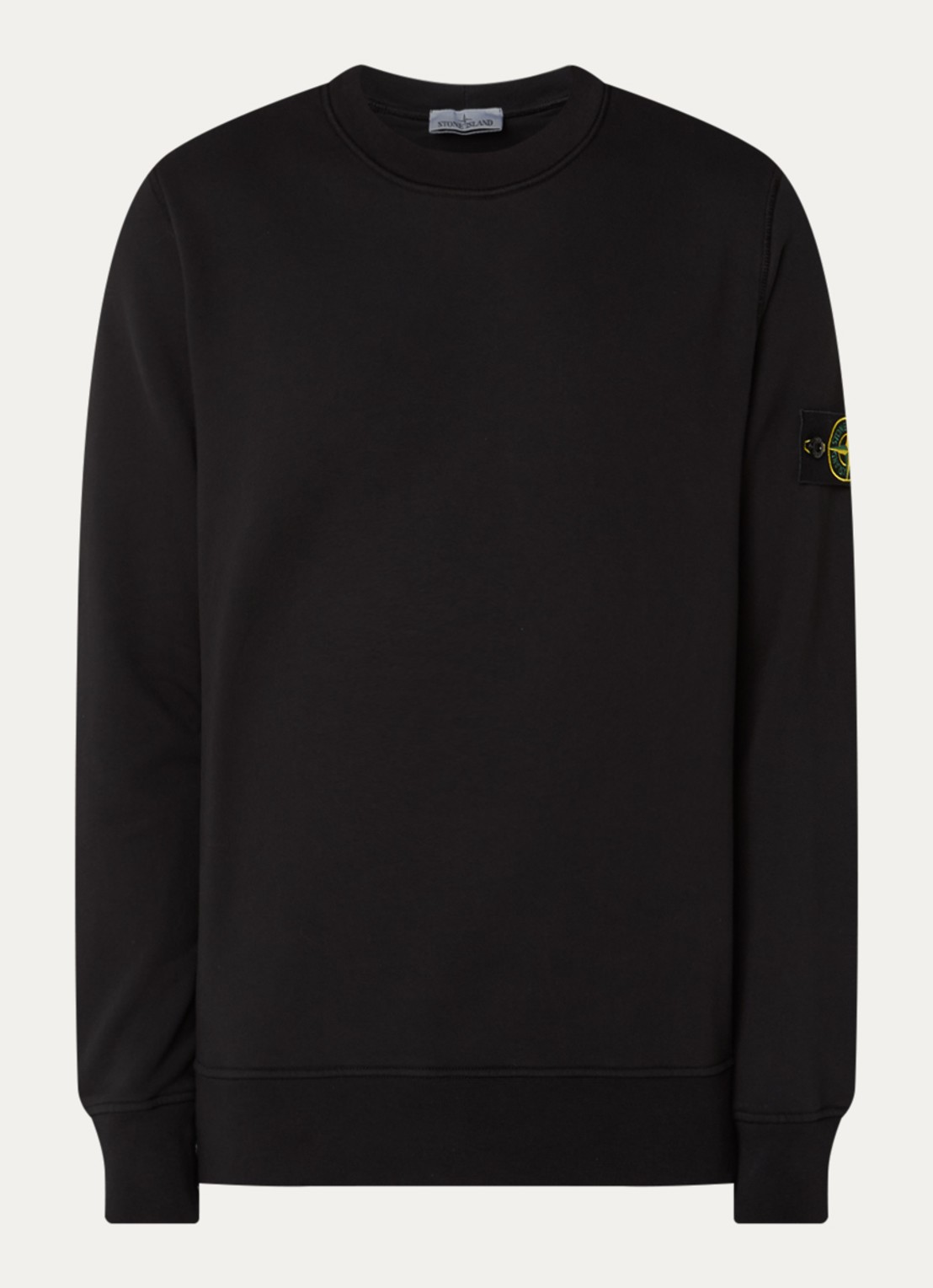 Stone Island 6100060 Sweater met logo - voorkant 3 zwart