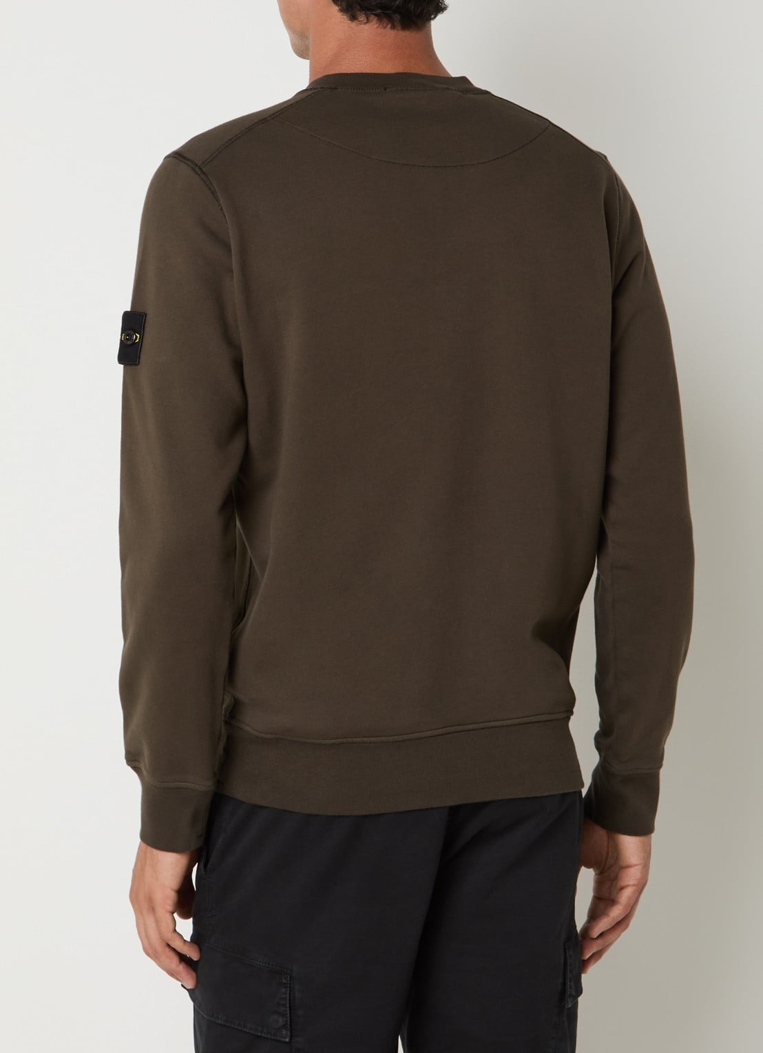 Stone Island 6100060 Sweater met logo - achterkant 3 grijs