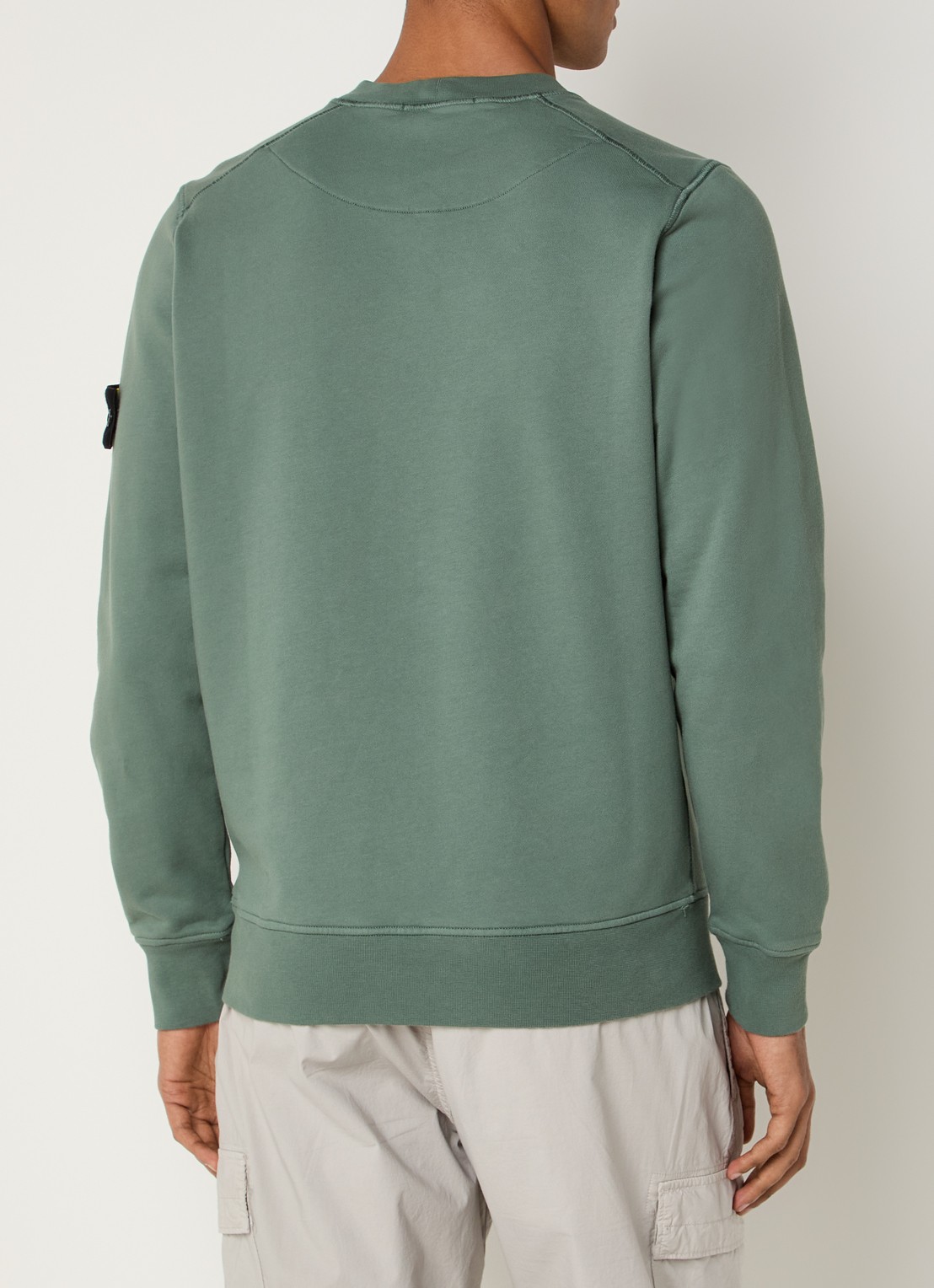 Stone Island 6100060 Sweater met logo - achterkant 5 zeegroen