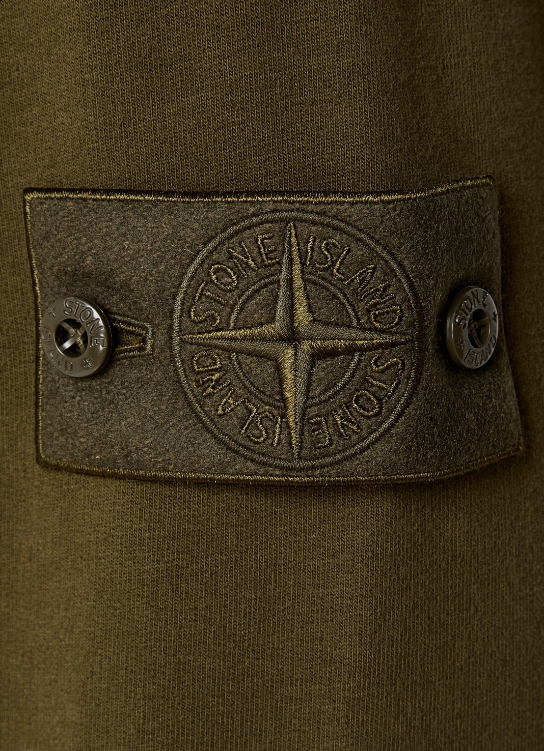 Stone Island 6100069 Sweater met logo - detail 2 bronsgroen