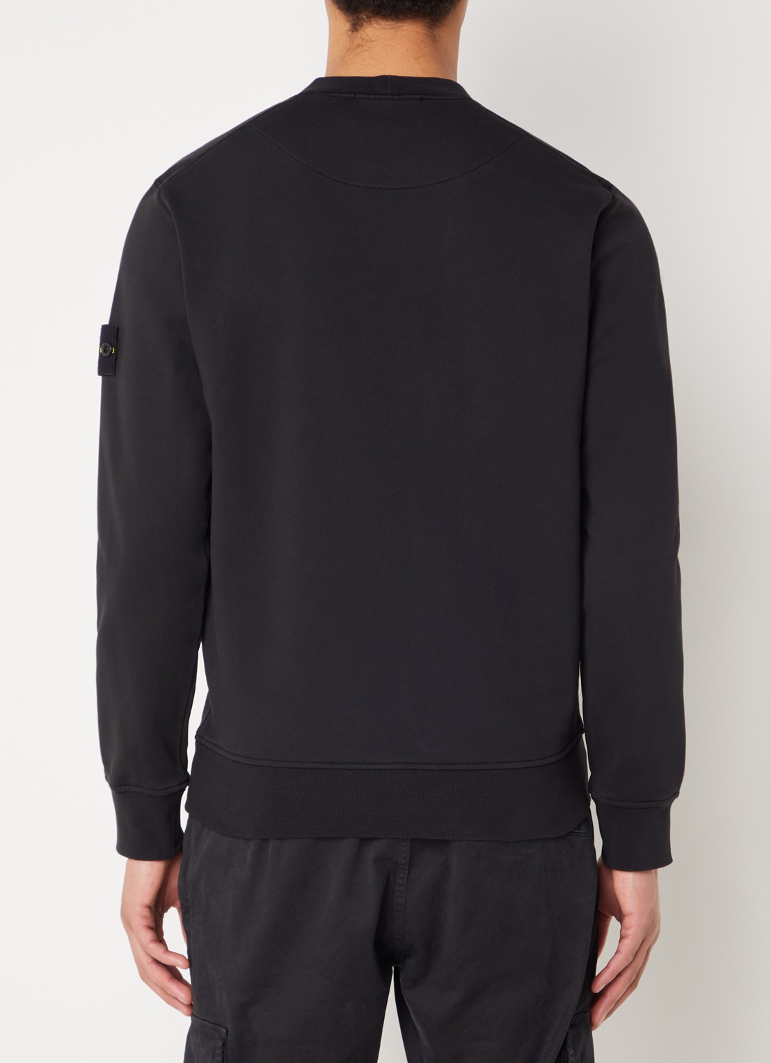 Stone Island 63051 sweater met logo - achterkant zwart