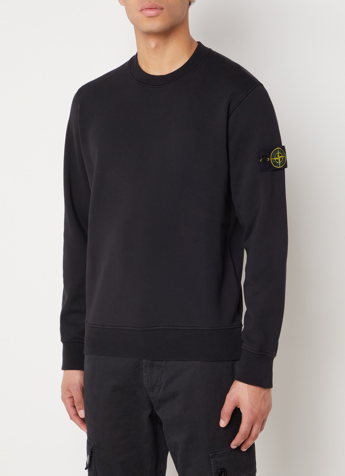 Stone Island 63051 sweater met logo - detail 2 zwart