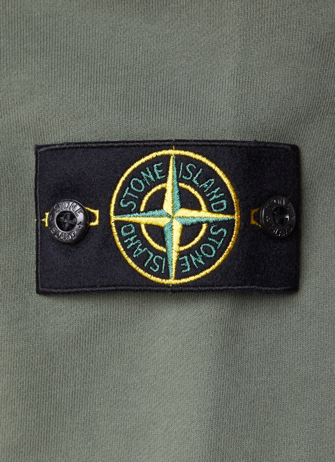 Stone Island 63051 sweater met logo - detail 5 legergroen