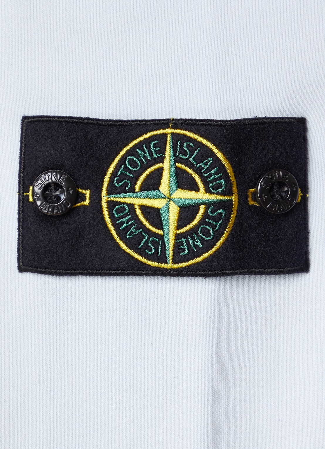 Stone Island 63051 sweater met logo - detail 2 lichtblauw