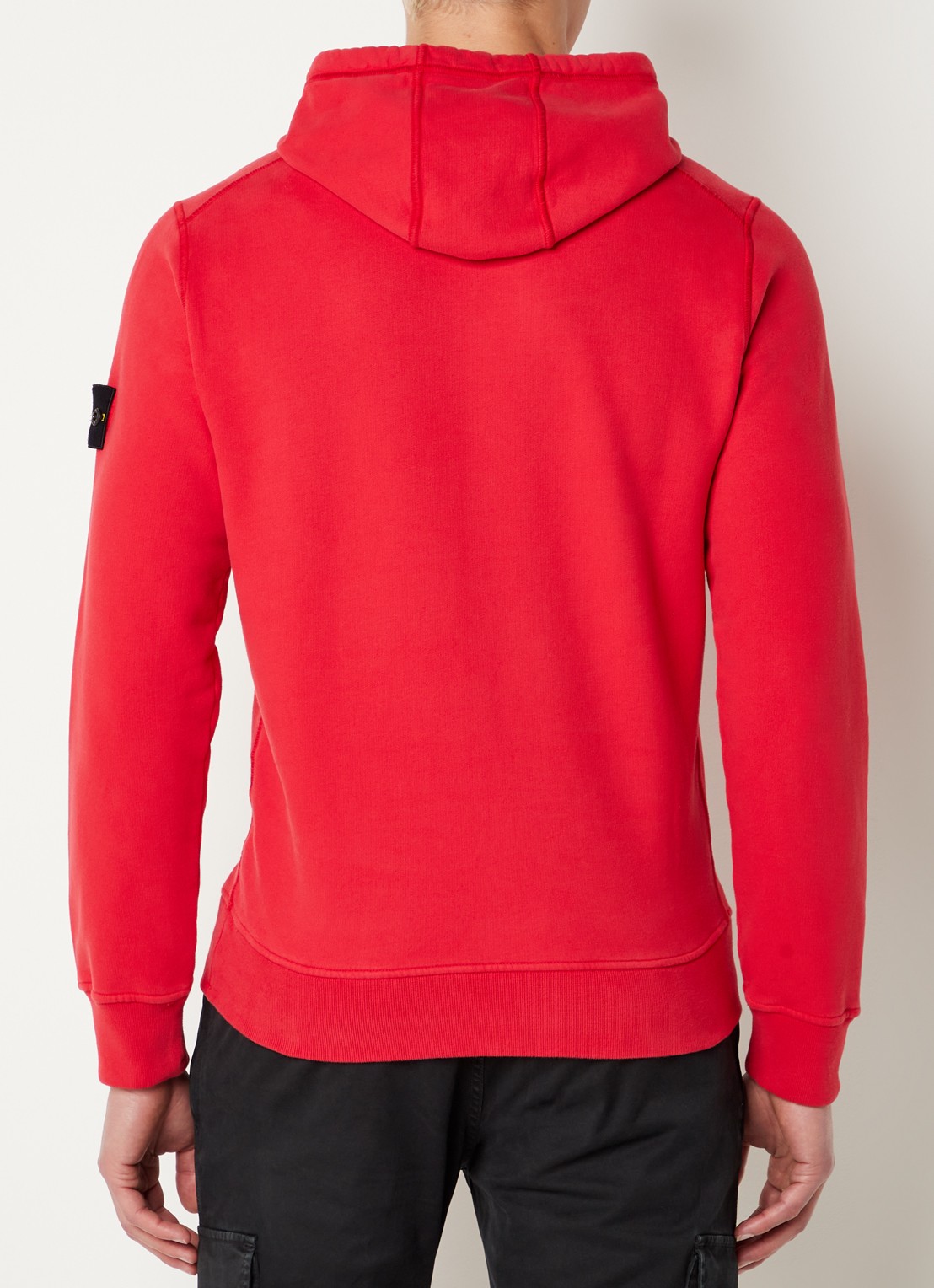 Stone Island 64120 Hoodie met logo - achterkant 5 rood