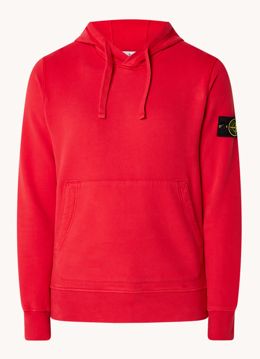 Stone Island 64120 Hoodie met logo - voorkant 3 rood